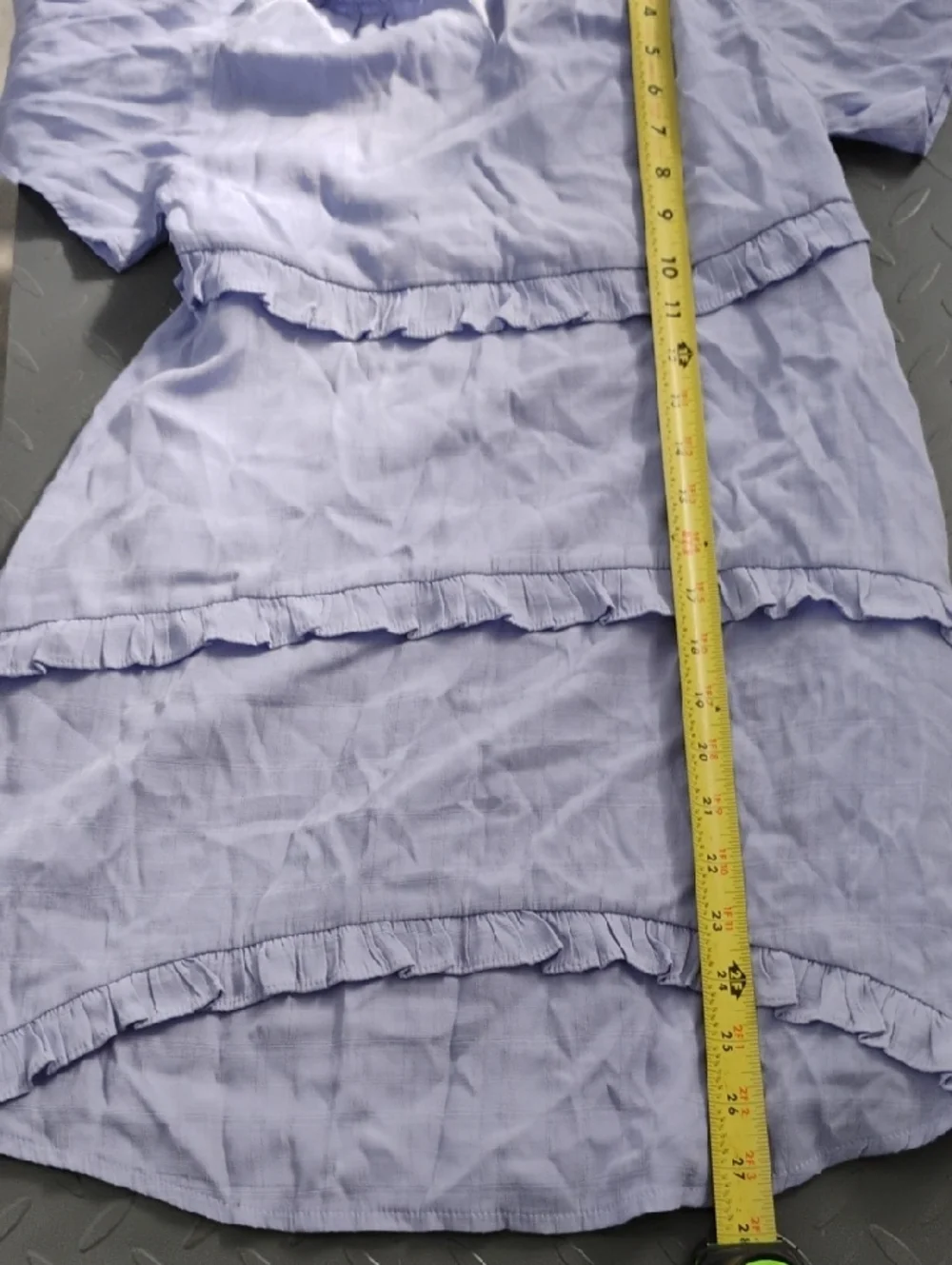The Mint Julep Boutique Girls Small Light Blue Flirty Dress with Ruffles